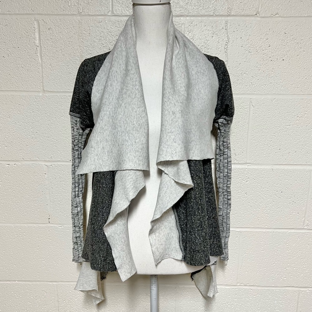 Scrapbook Boho Multi-Layer Patchwork Accents Cardigan Sweater Size M